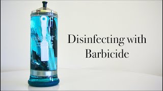 How to Disinfect Barber Tools Using Barbicide [upl. by Sadick]