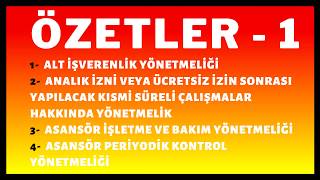 İSG YÖNETMELİK ÖZETLERİ 1 [upl. by Ellerey]