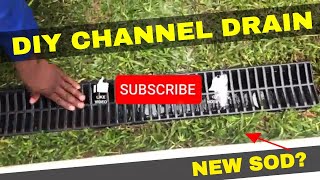 DIY DRAINAGE SYSTEM l How to Install  Waterform System  New Sod  Better Landscape Drainage [upl. by Backler]