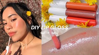 DIY LIP GLOSS 3 ways how to make cute gloss in 5 minutes [upl. by Burnham]