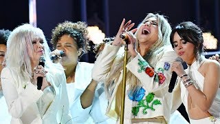 Kesha Gives MOVING quotPrayingquot Performance Ft Camila amp More At 2018 Grammys [upl. by Aleece]