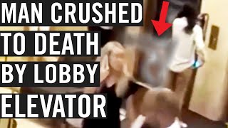 GRAPHIC Man Crushed To Death By Elevator In NYC Hotel Lobby  Samuel Waisbren [upl. by Kale]