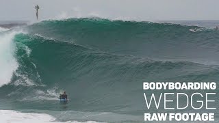 Bodyboarding WEDGE  August 17  RAW FOOTAGE Tanner McDaniel Craig Whetter [upl. by Kusin90]