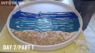 DIY Handmade Resin Ocean Table  Epoxy Resin Crafts  Resin Art [upl. by Giguere279]