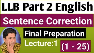 LLB Part 2 English  Final Preparation  Lecture 1 For Final Preparation  Quick Revision [upl. by Aihseya523]