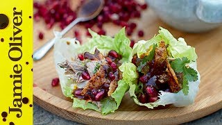 Crispy Roast Duck Wraps  Jamie Oliver [upl. by Atnoid937]