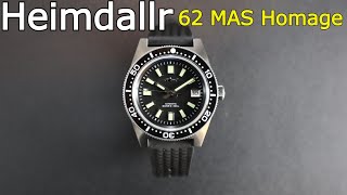 Heimdallr 62 MAS SHARK Homage Automatic Dive Watch  Really Well Made Seiko 62 MAS Homage [upl. by Anyrak432]