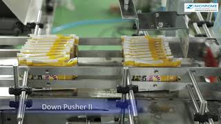 Automatic Pouch Packing System  Bundling and wrapping  Flexiwrap ST [upl. by Ahsietal]