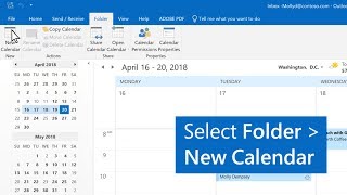 How to create multiple calendars in Outlook [upl. by Aerdnaid]