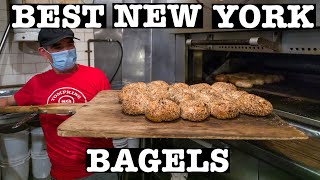 Best NYC BAGEL amp How to make HandRolled Bagels [upl. by Nashner650]