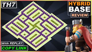 New BEST TH7 Base Defense with Copy link  Town Hall 7 HybridFARMING Base Design  Clash of Clans [upl. by Ok474]