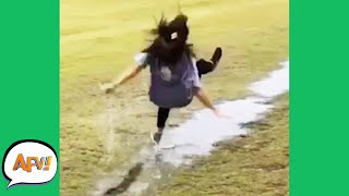 Slip Slide and FAIL 😂  Funniest Fails  AFV 2020 [upl. by Devaj]