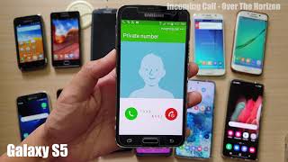 All the Incoming Call from Galaxy S1 to S21 Ultra With Over the Horizon Ringtone [upl. by Quent]