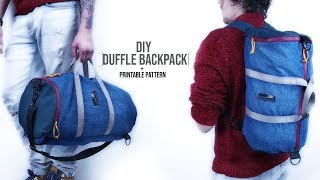 Duffle Bag Backpack DIY [upl. by Solley]