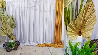 Como Fazer Decoração Com Folhas Secas de Palmeira Decoração Para Casamento e Eventos Com Folhagens [upl. by Anawqahs]