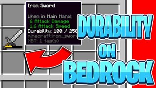 Durability On Minecraft Bedrock  How to See Your Durability in MInecraft Bedrock  Minecraft 118 [upl. by Flossi306]