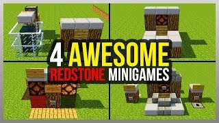 ✔️ 4 AWESOME Minecraft Redstone Minigames Tutorials Included [upl. by Rose]