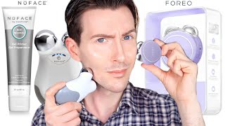 NuFACE mini vs FOREO BEAR mini Review  The difference between these microcurrent facials [upl. by Tigdirb316]