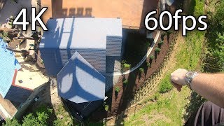 Finnegans Flyer front facing onride 4K POV 60fps Busch Gardens Williamsburg [upl. by Pawsner]