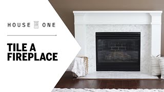 How to Tile a Fireplace  House One [upl. by Enelav651]