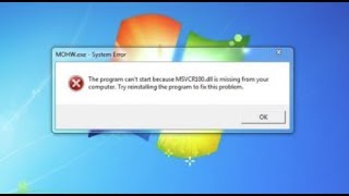 msvcr100 Dll Is Missing from Your Computer Windows 10 [upl. by Aedni]