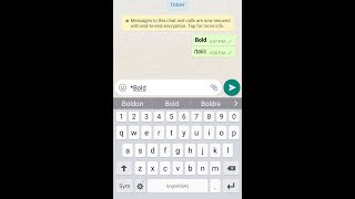 How to BoldItalicUnderline text in Whatsapp watch quickly [upl. by Nhepets362]