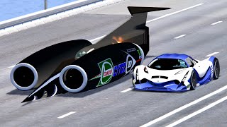 Devel Sixteen vs SSC Fastest Car In The World  Drag Race 20 KM [upl. by Argela]